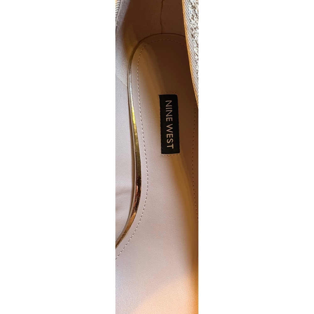 Nine West Fifth Pumps Women 10.5 Natural Multi Excellent Tweed Pointed Stiletto - Picture 9 of 12